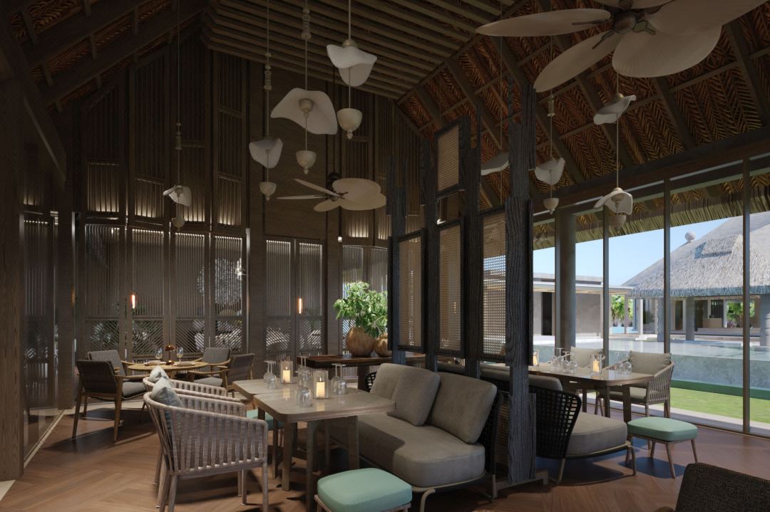 high-end hotel restaurant with bespoke furniture