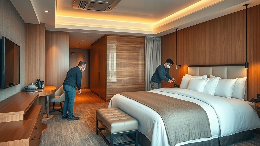 professional hotel FF&E suppliers placing casegoods and beds