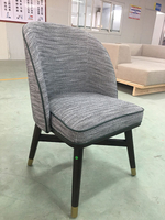 High-Back Lounge Chair with Brass