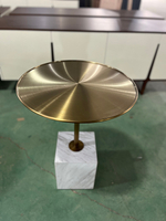 Bronze & Marble Side Table 