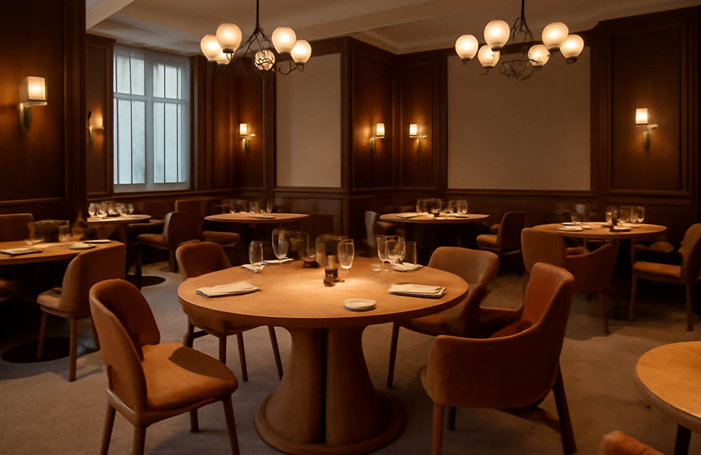 high-end restaurant with bespoke furniture