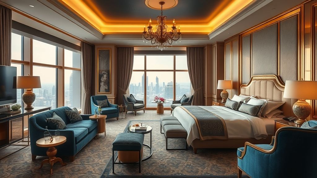 Suite di hotel di lusso con mobili su misura