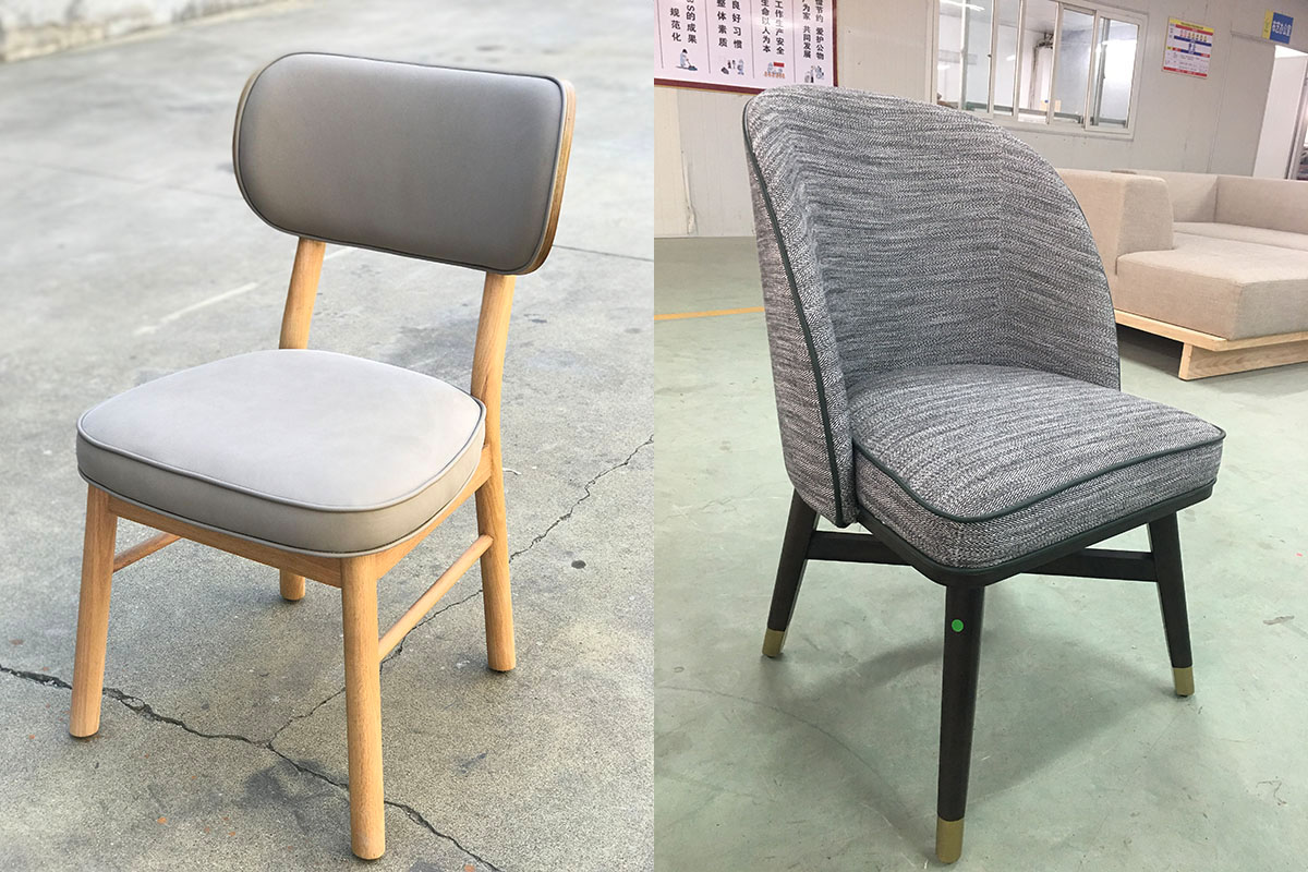 Custom upholstered residential-style hotel lounge chair