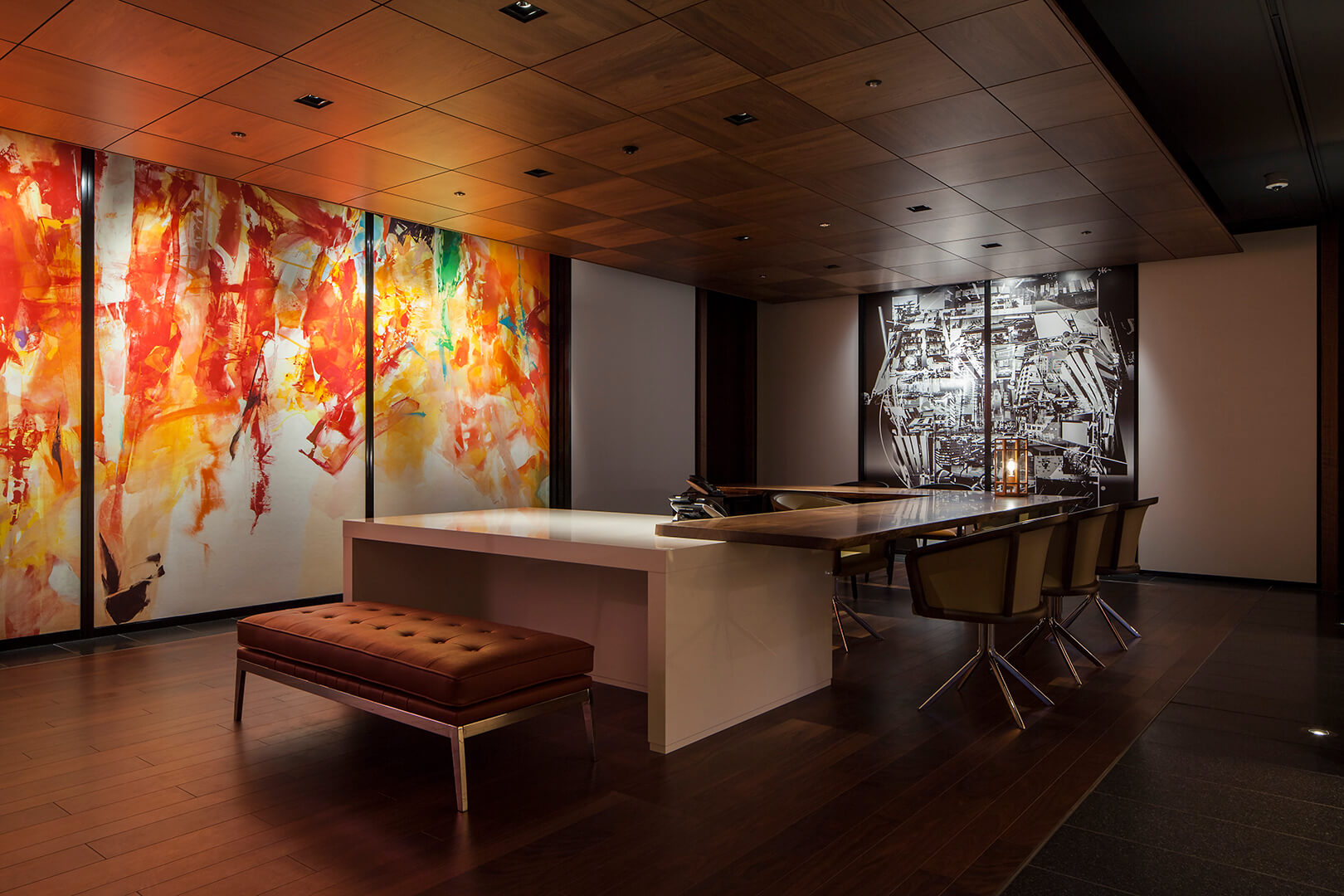 Custom lobby and restaurant furniture at Hyatt Centric Ginza Tokyo