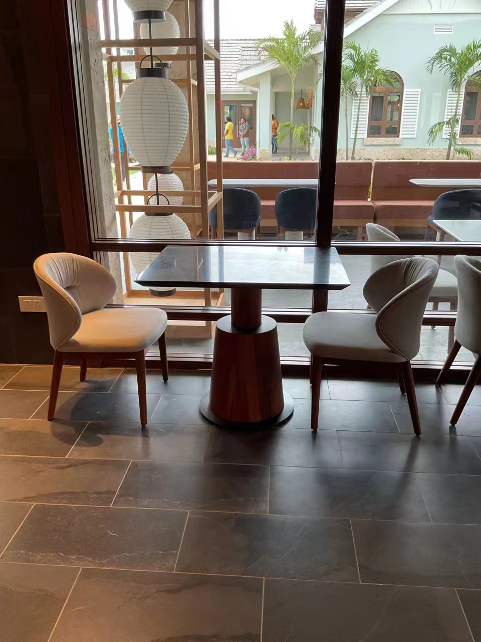 bespoke seafood furniture for tropical luxury hospitality project