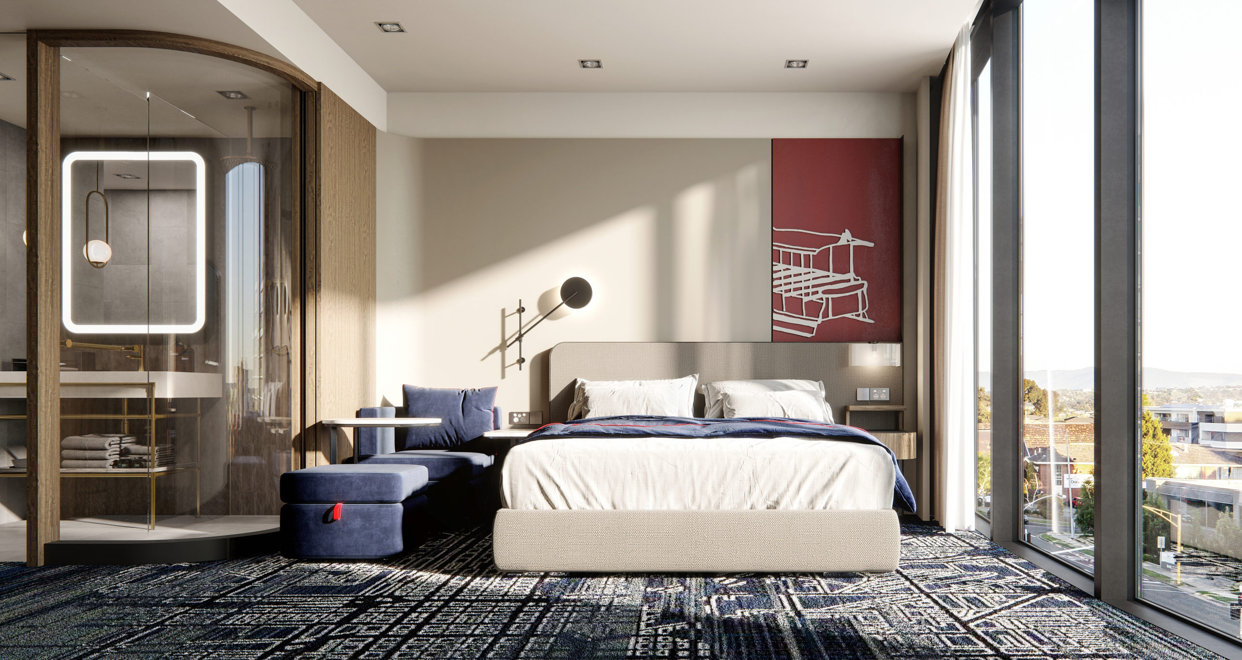 Mercure Melbourne Doncaster hotel room furniture project
