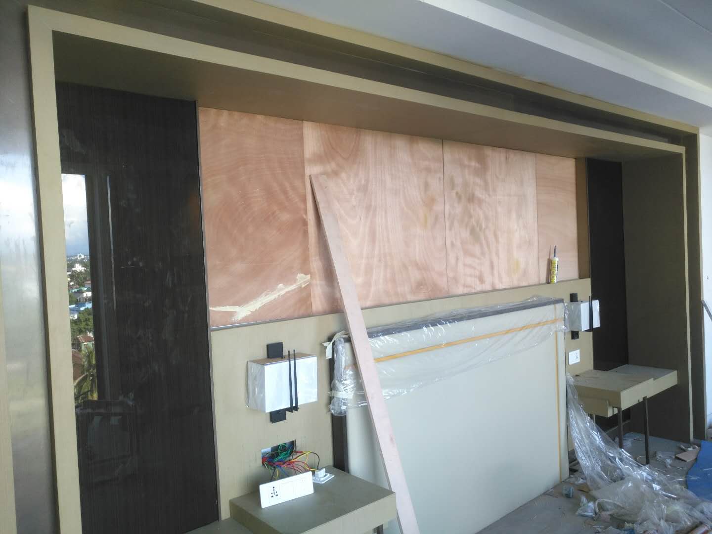 Hotel furniture installation coordinated with MEP and electrical interfaces