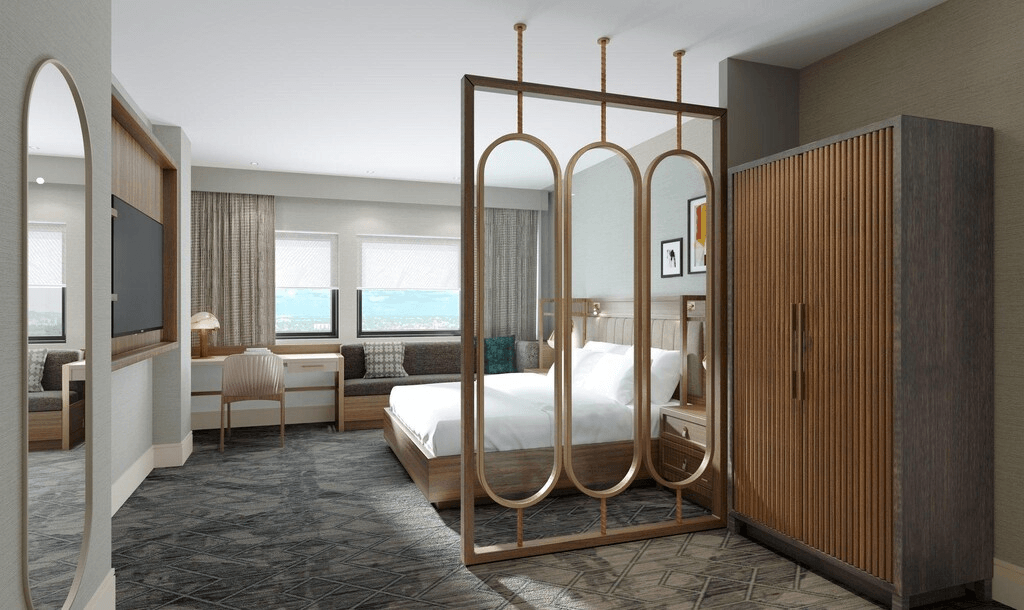 Custom hotel furniture for InterContinental hotel bedroom
