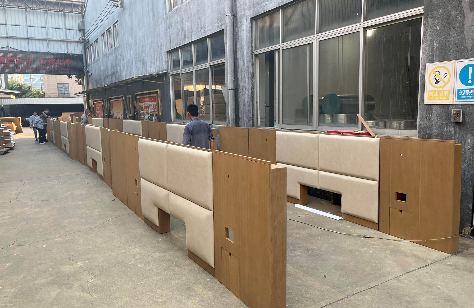 Furniture production coordination for a large hospitality project