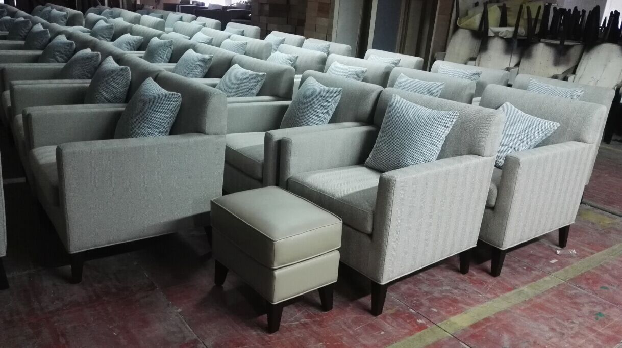 Mass production of upholstered furniture for the Radisson Lackawanna Station Hotel project
