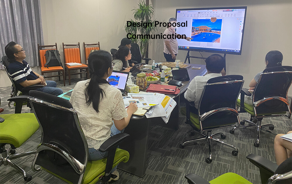 Hotel furniture design proposal meeting communication