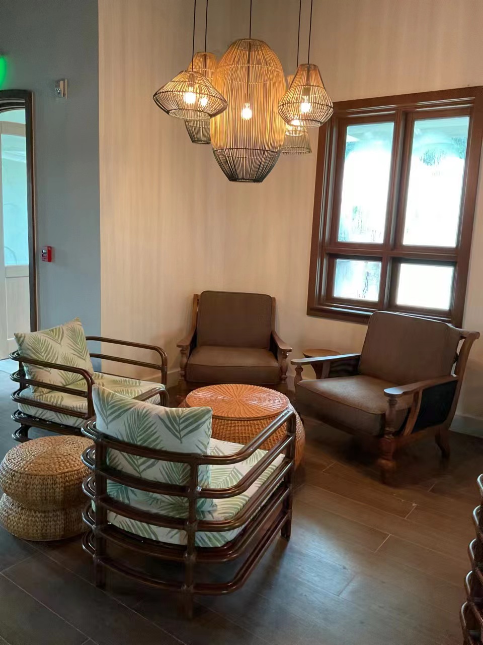 Bespoke bar chair and table in rum bar