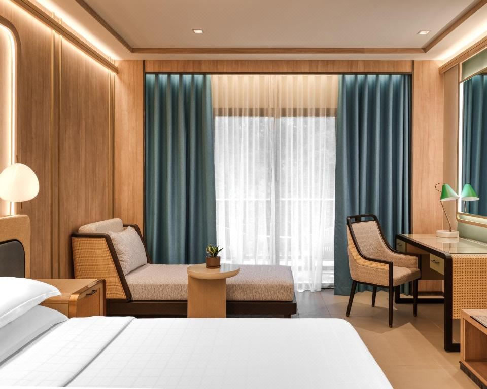 Luxury resort guest room furniture after renovation