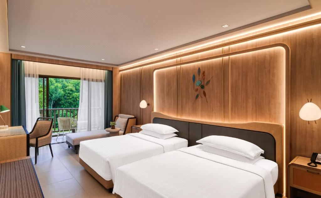 Luxury resort guest room furniture after renovation