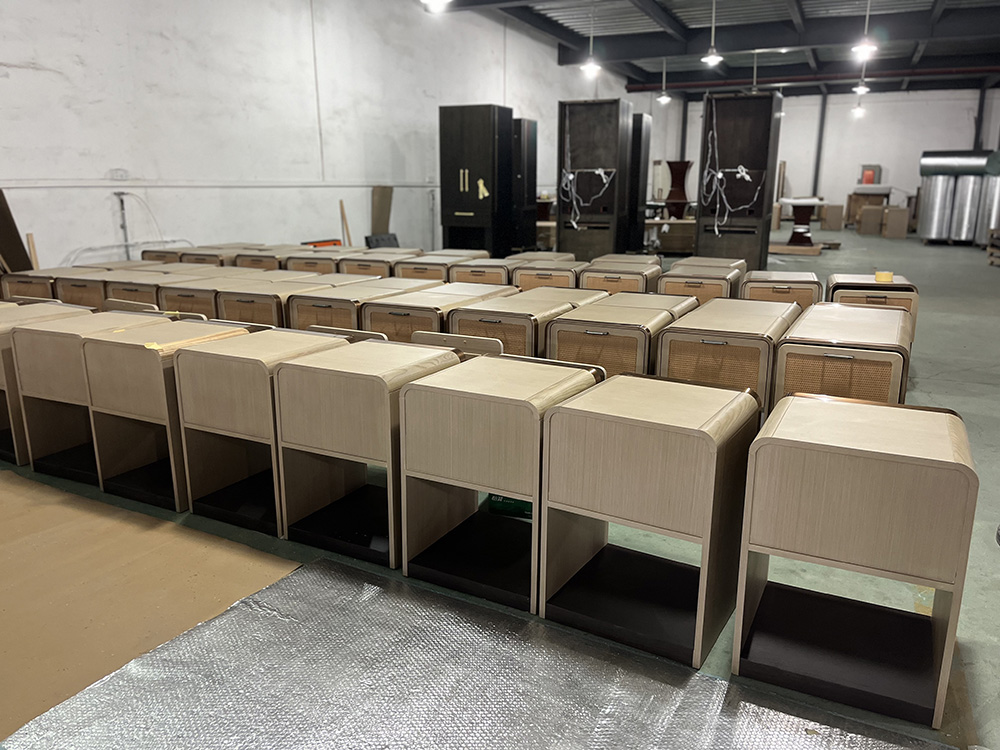 Mass production of custom furniture for a phased hotel renovation project
