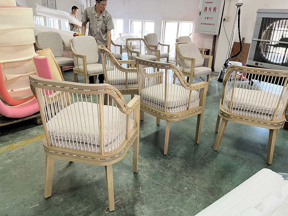 Hotel furniture materials and finishes checked before production