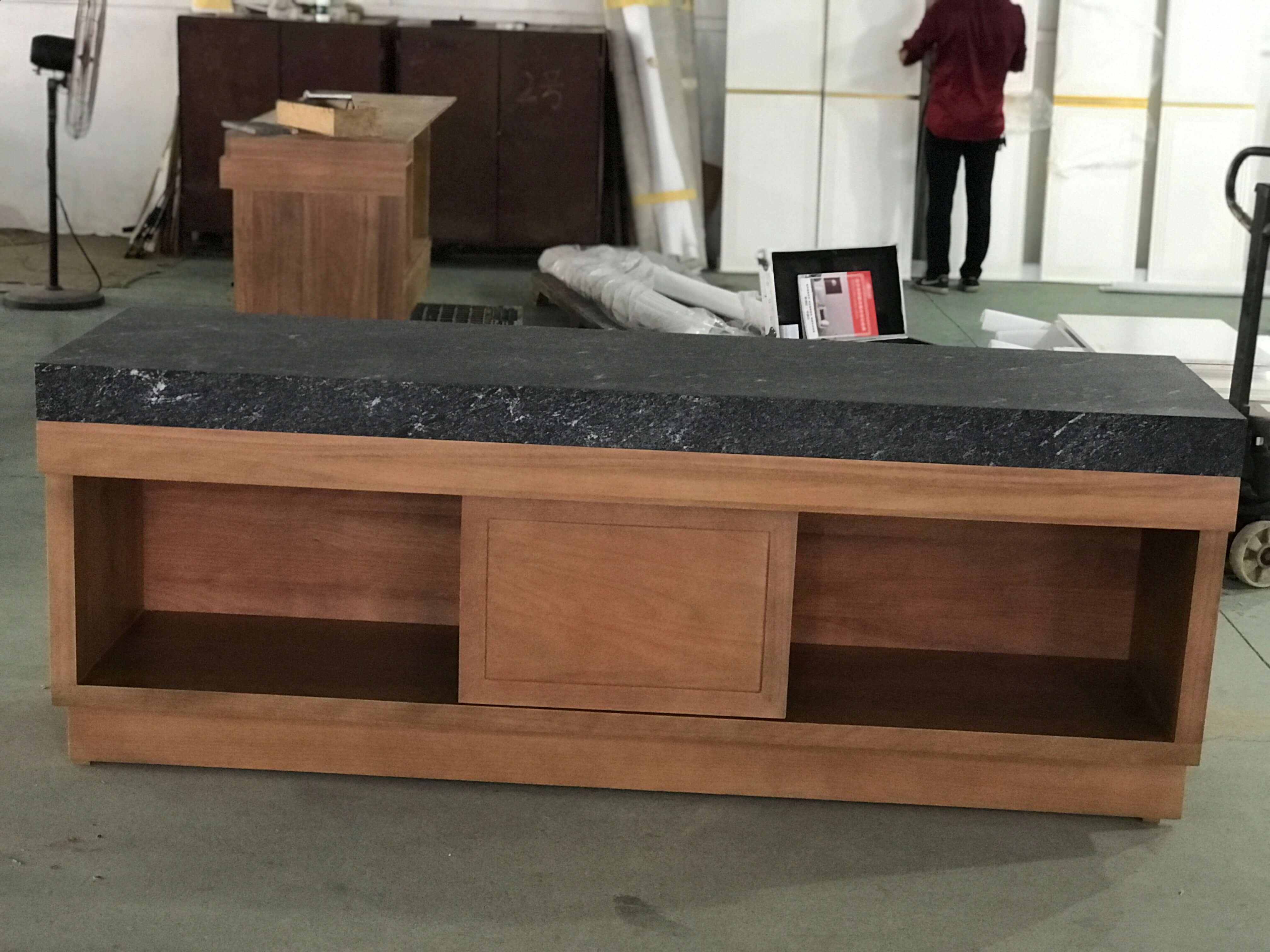 custom hotel vanity unit and hospitality millwork for luxury Caribbean resort