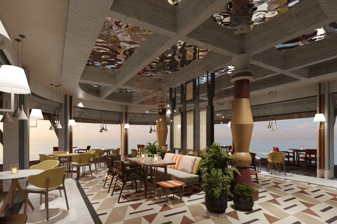Completed international hotel furniture project demonstrating hospitality experience